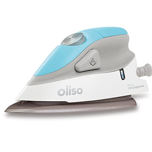 oliso M2Pro Mini Steam Iron for Sewing -1000W Dual Voltage Travel Iron