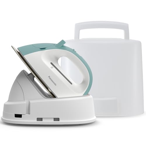 Panasonic Compact Cordless Steam Iron with Charging Station, Sage Green