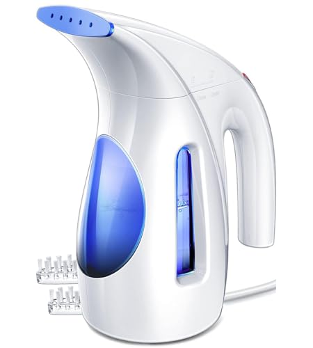 HiLIFE Steamer for Clothes, Portable Handheld Design, 240ml Big Capacity, 700W, Strong Penetrating Steam, Removes Wrinkle, for Home, Office(ONLY FOR 120V)-(Ocean Blue)