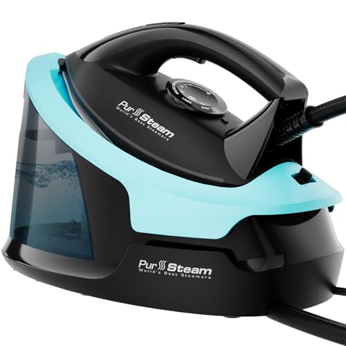 PurSteam Steam Station, Steam Iron with 50.7oz Water Tank, Fast Heat Up,