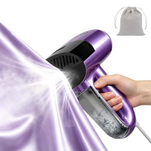 Vacuum Steamer for Clothes, 3 in 1 Steaming & Ironing& Clean Dust Garment Steamer, 5500Pa Suction Handheld Portable Travel Steamers for Clothes, Lightweight, for Quick Wrinkle Removal (110V Use)
